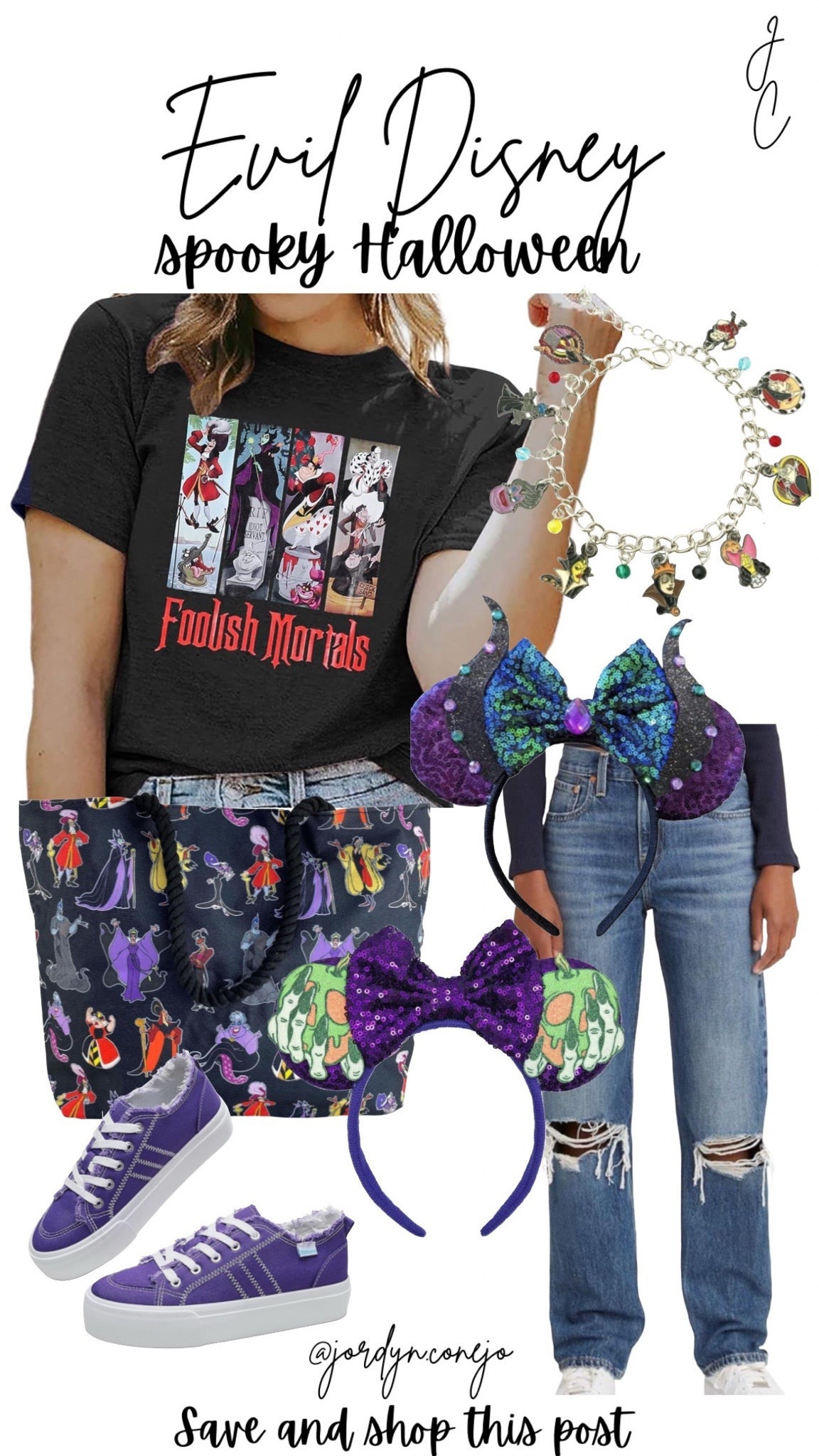 Halloween at Disney- Pack for Disney- Evil Queens- Spooky- Disneyland outfit- Disney world outfit- Disney vacation outfit- fall at Disney- maleficent- Ursula- Captain Hook- charm bracelet- Queen of hearts- Disney tote- Halloween- women’s style 

#LTKMidsize #LTKTravel #LTKStyleTip