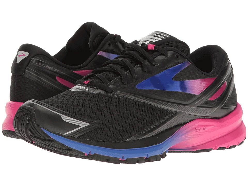 Brooks - Launch 4 (Black/Fuchsia Purple/Dazzling Blue) Women's Running Shoes | Zappos