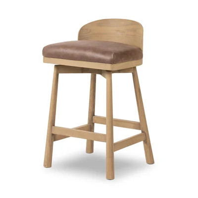 Cloris Swivel Stool-Altair Sienna-Counter & Bar | Perigold