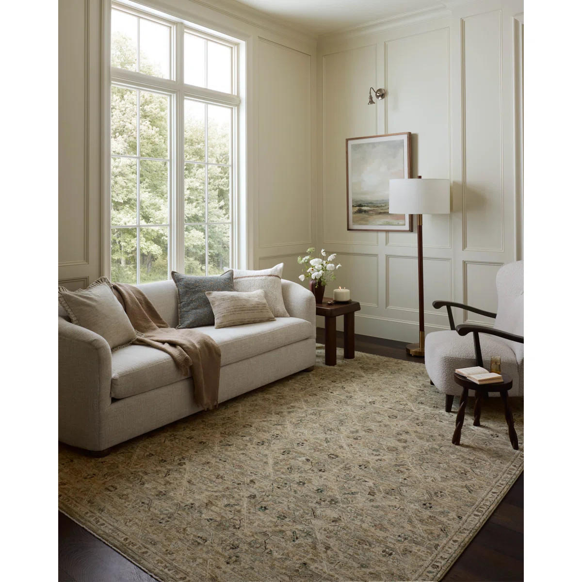 Loloi Soraya Silver / Moss Traditional Area Rug | Wayfair North America