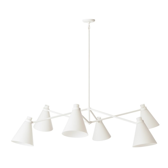 Marco Glass Chandelier, White | Williams-Sonoma