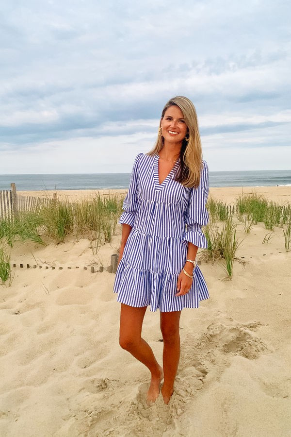 Navy Cotton Poplin Kenzo Dress | Tuckernuck (US)