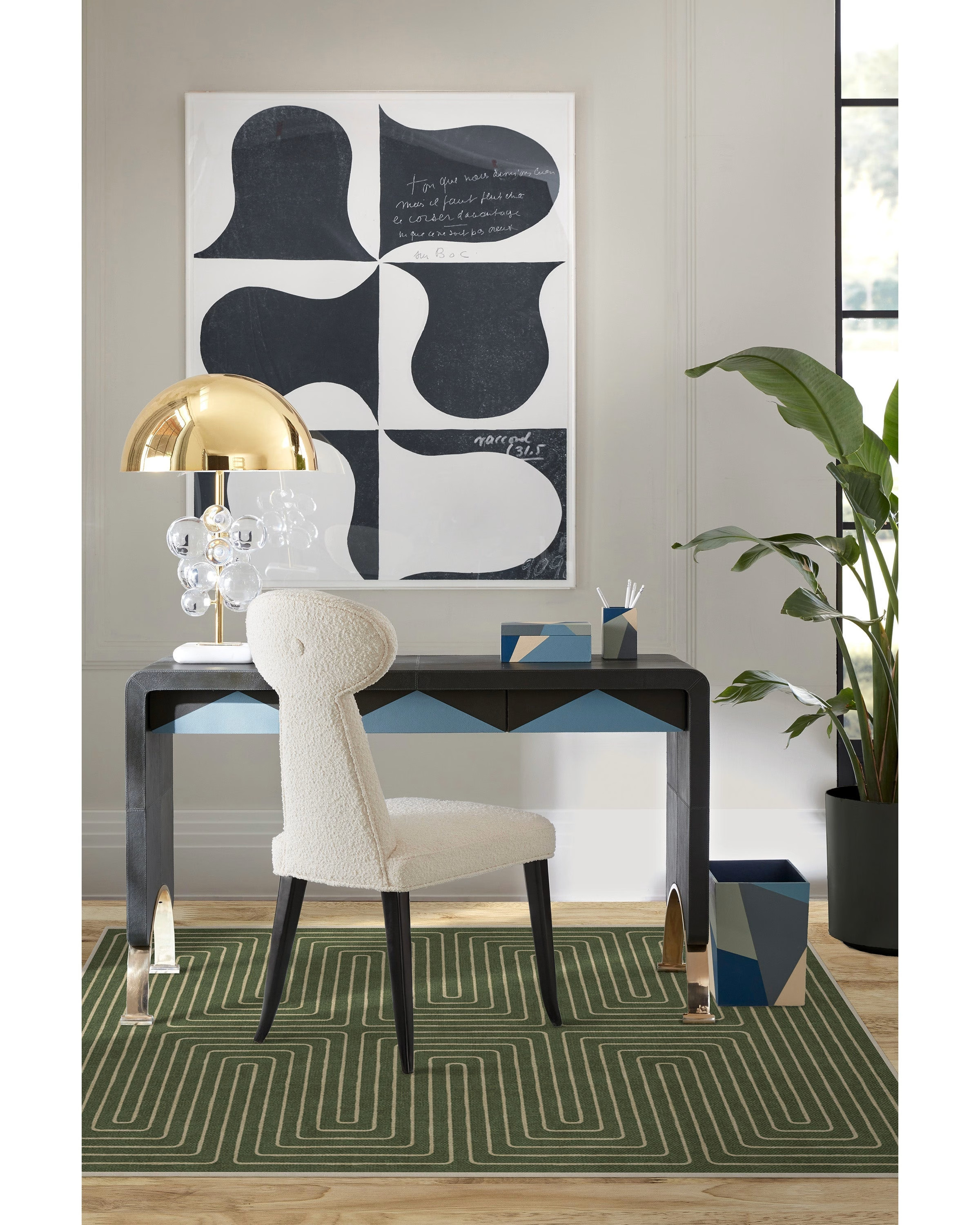 Jonathan Adler Labyrinth Fern Green Rug | Ruggable