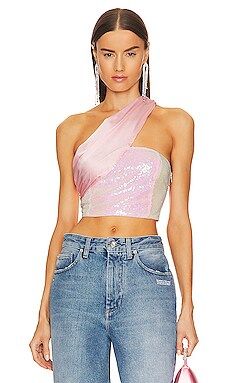 superdown Gea Asymmetrical Crop Top in Light Pink from Revolve.com | Revolve Clothing (Global)