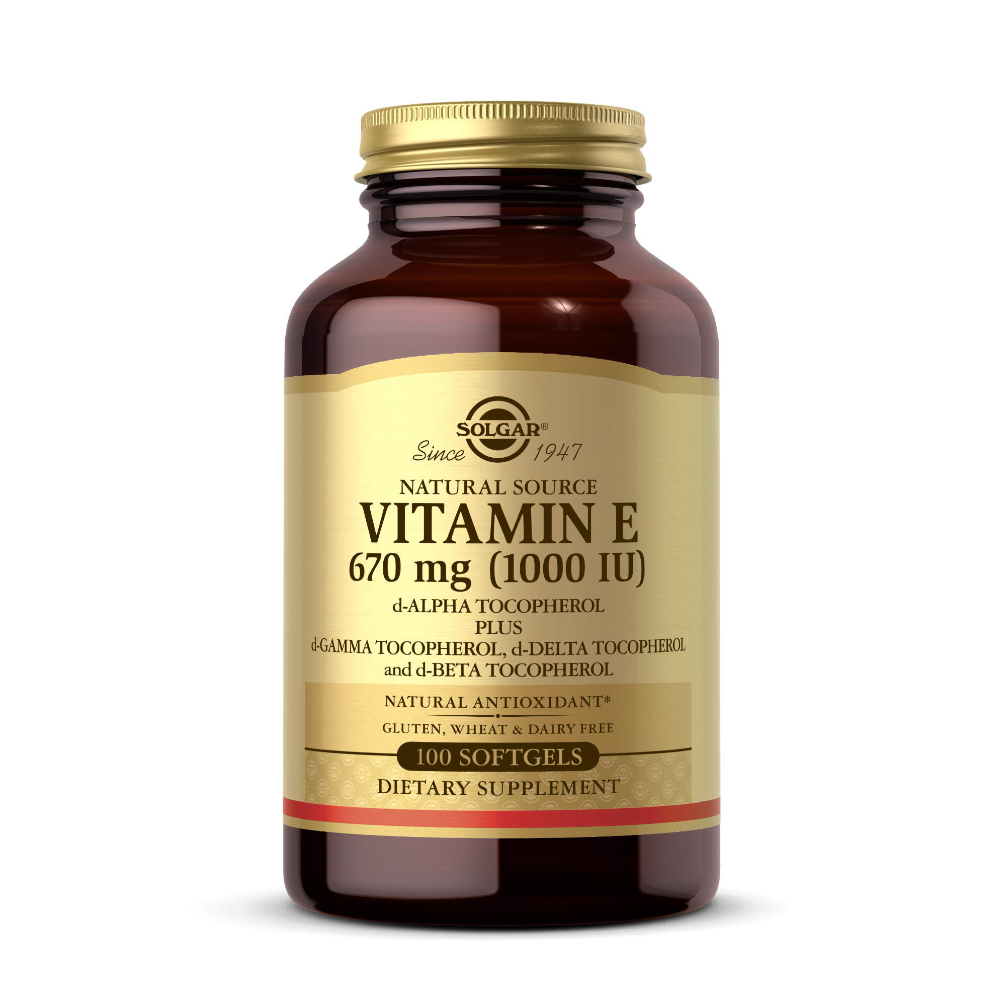 Solgar Vitamin E 670 mg (1000 IU), 100 Mixed Softgels - Natural Antioxidant, Skin & Immune System... | Amazon (US)