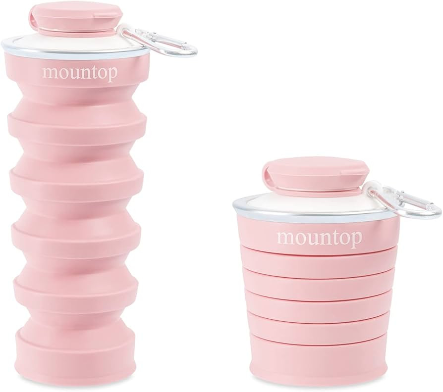 mountop Collapsible Water Bottles, Silicone Foldable Water Bottles for Travel Gym Hiking Camping,... | Amazon (US)