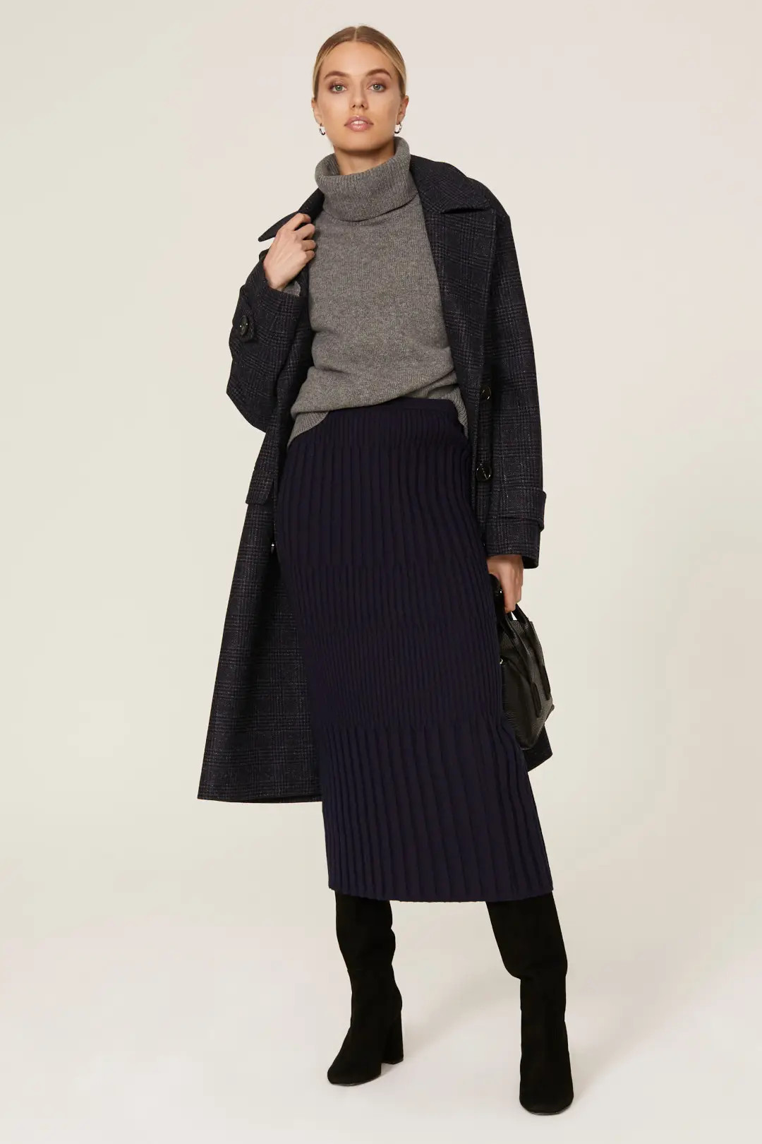 Navy Knit Skirt | Rent the Runway