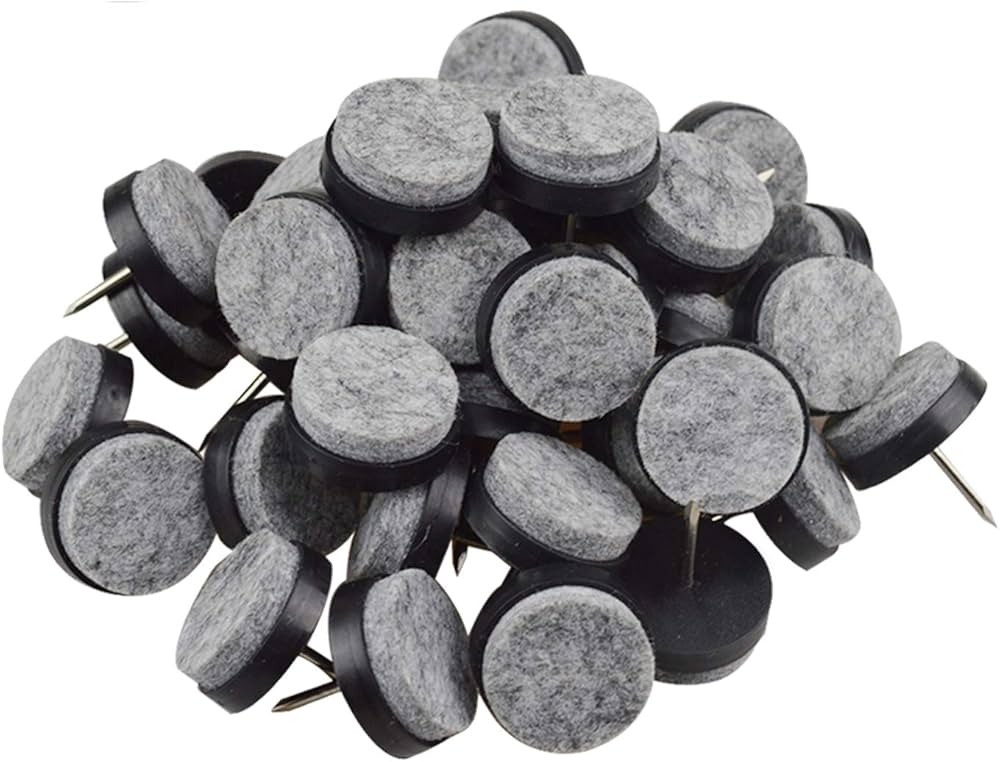 40pcs Round Heavy Duty Nail-on Felt Pad for Furniture Chair Table Leg Feet Floor Protectors Slide... | Amazon (US)