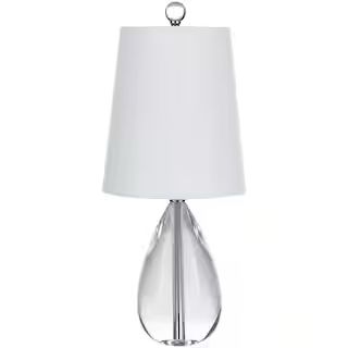 Frankie 19 in. Clear Indoor Table Lamp | The Home Depot
