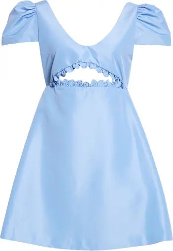Kika Vargas Judith Cutout Silk Blend Taffeta A-Line Dress | Nordstrom | Nordstrom