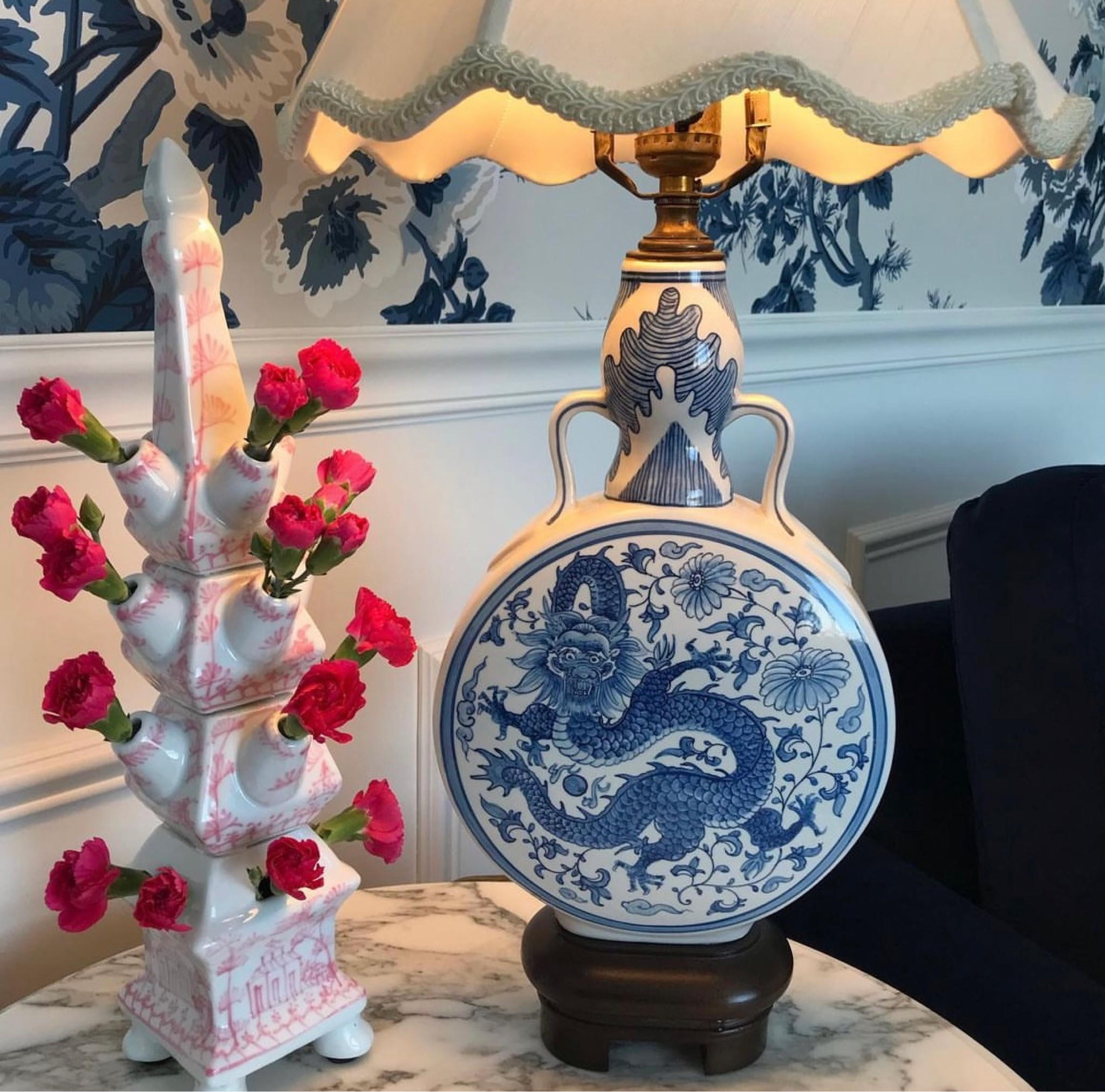 Chinoiserie pink pagoda flower vase…LOVE!! Also, why are lamp shades so hard to find? I love this scallop one.

#LTKGiftGuide #LTKhome