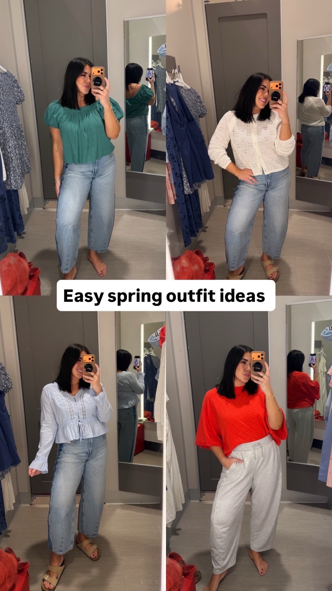 I’m in a size Large or 10 in all :) sprint style for midsize moms. Jeans are firm and I’m 5’5 long legs. 



#LTKMidsize #LTKSeasonal #LTKootd