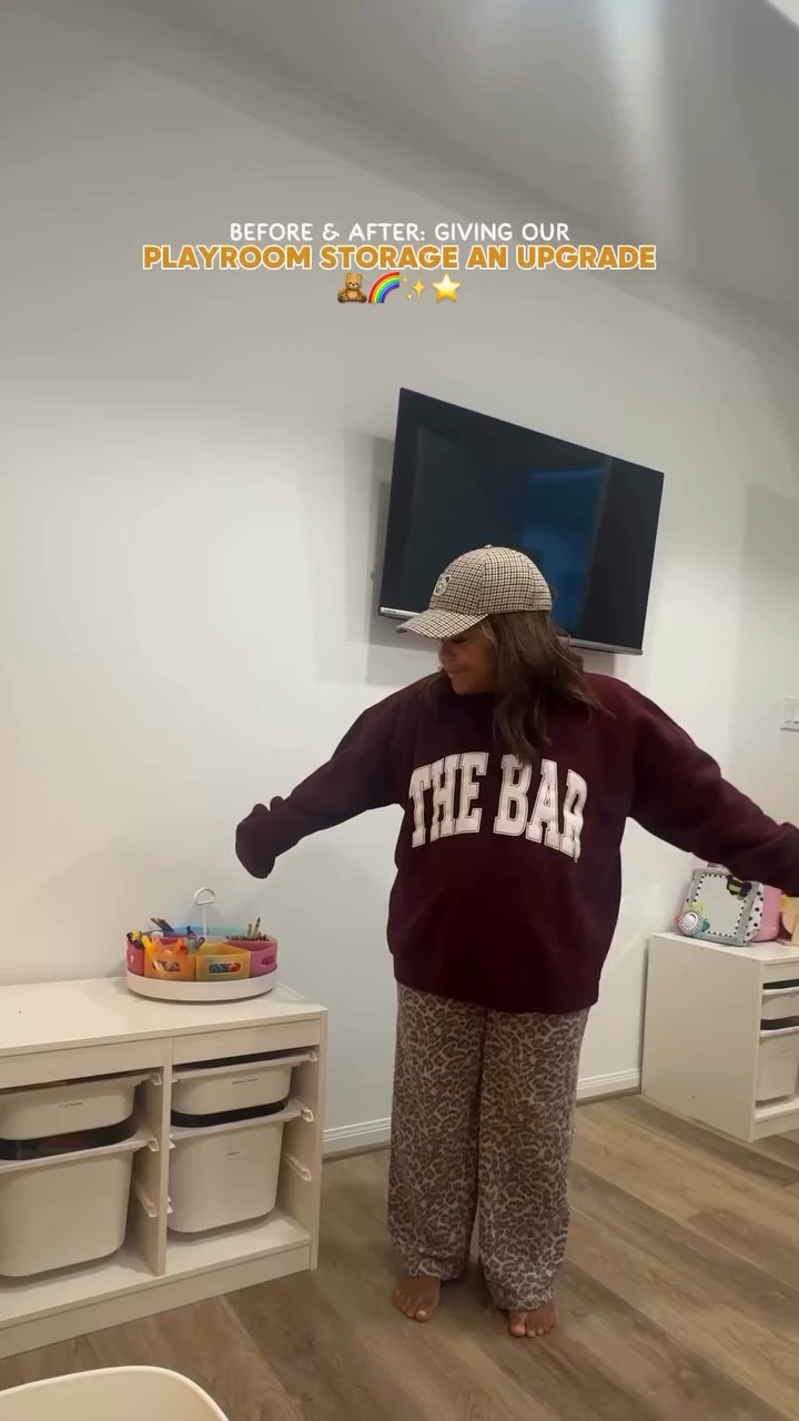 a day vs. night difference!! 🤌🏽 we upgraded the storage in the kid’s playroom after seeing how the original storage didn’t fit the bulkier items and SO pleased with how it turned out! 

this is what we used from @ikeausa:
- 2 short Billy bookcases
- 2 tall Billy bookcases
- 8 Oxberg doors 
- 1 x 4 trim piece for the bottom 
(ikea provides the mounting equipment from!!)

what do we think!? still figuring out how to style the bookshelves for the kids or to add more doors, we’ll see!!

#playroom #playroomideas #playroomorganization #playroomstorage #ikeabilly #ikeabuilds