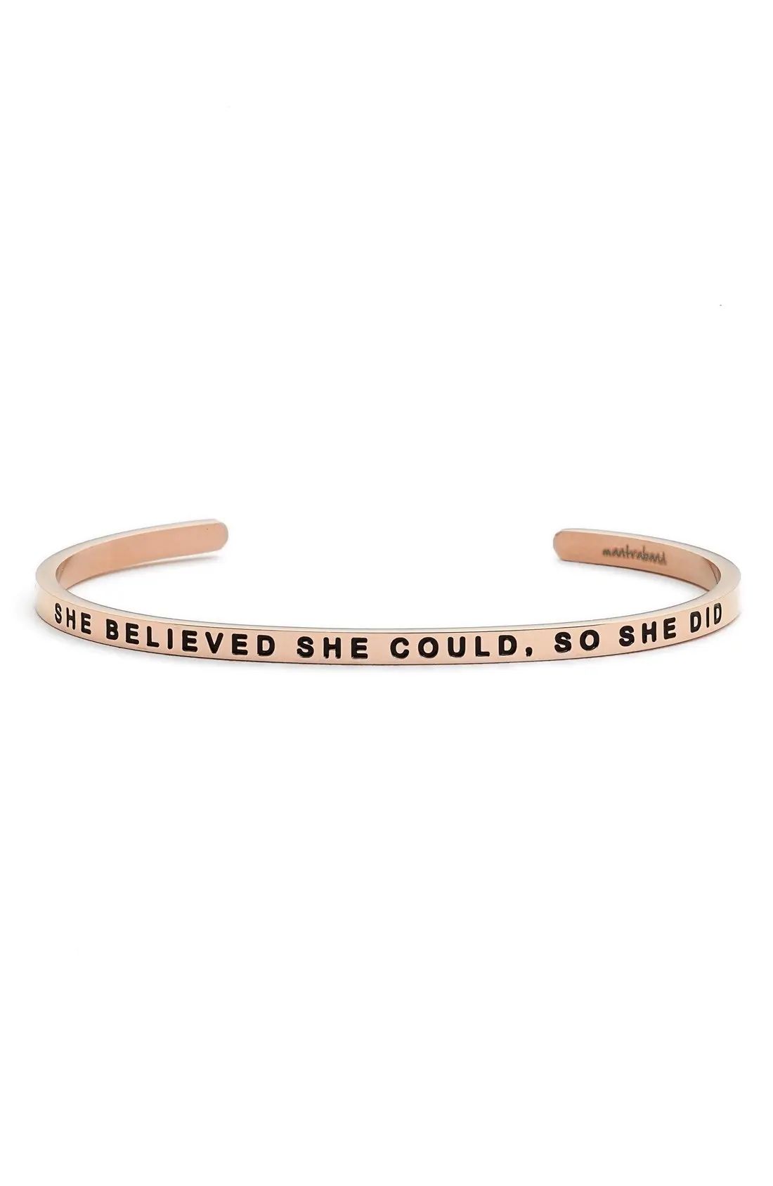 'She Believed She Could' Cuff | Nordstrom