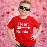 Heart Breaker Shirt For Boys, Valentine's Day Kids, Funny Valentine Tee, Toddler Boy Outfit | Etsy (US)