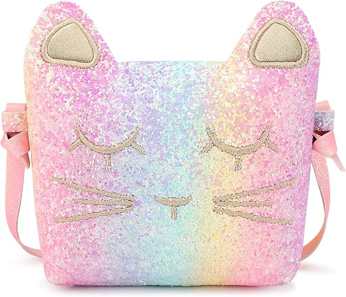 mibasies Kids Cat Purse for Little Girls Toddlers Wallet Crossbody Bag 2 Year Old Girl Gifts | Amazon (US)