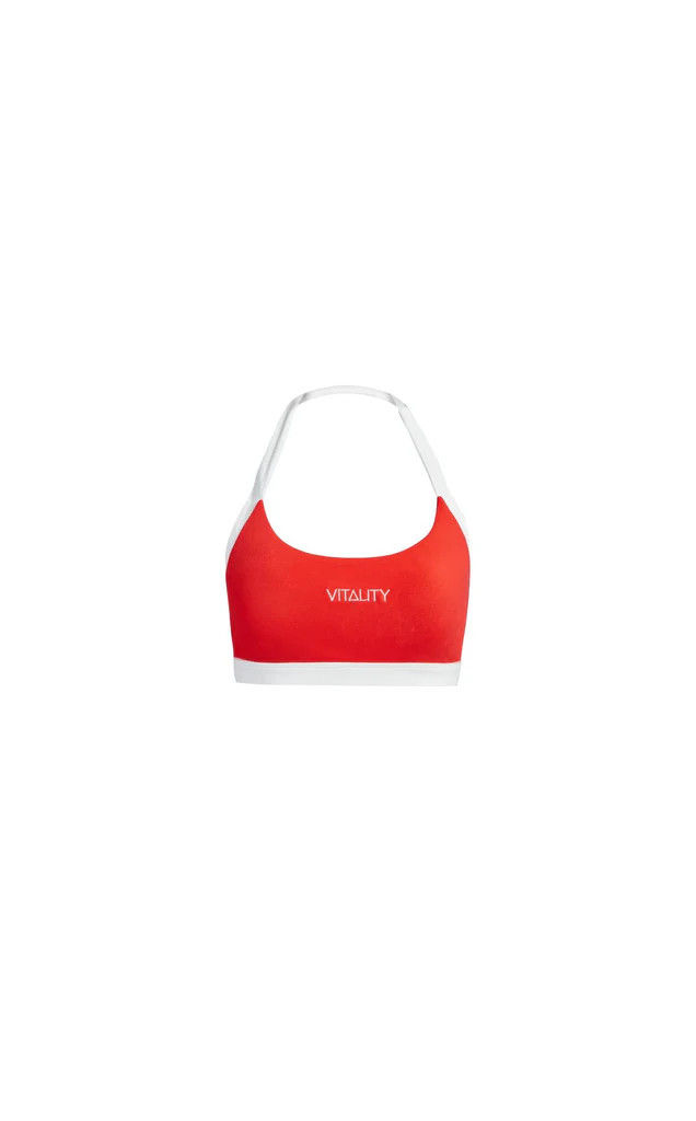 Cloud II™ Mini Halter Bra - Hot Pepper Contrast | Vitality