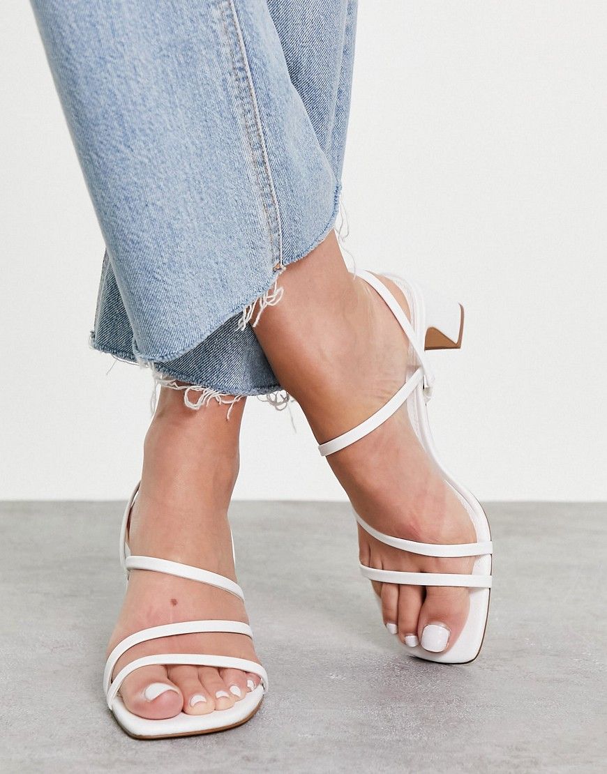 Pull&Bear strappy sandals in white | ASOS (Global)