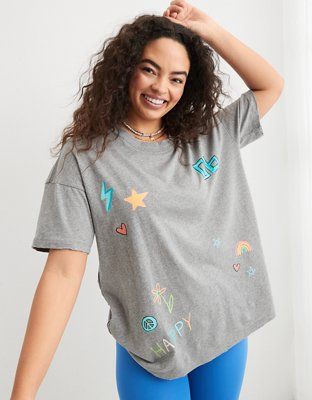 Aerie Oversized Graphic Boyfriend T-Shirt | Aerie