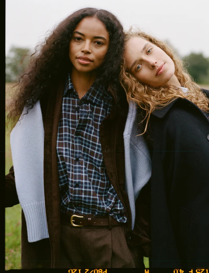 The Classic: Fine Brushed, Chocolate and Cornflower Blue Check | With Nothing Underneath