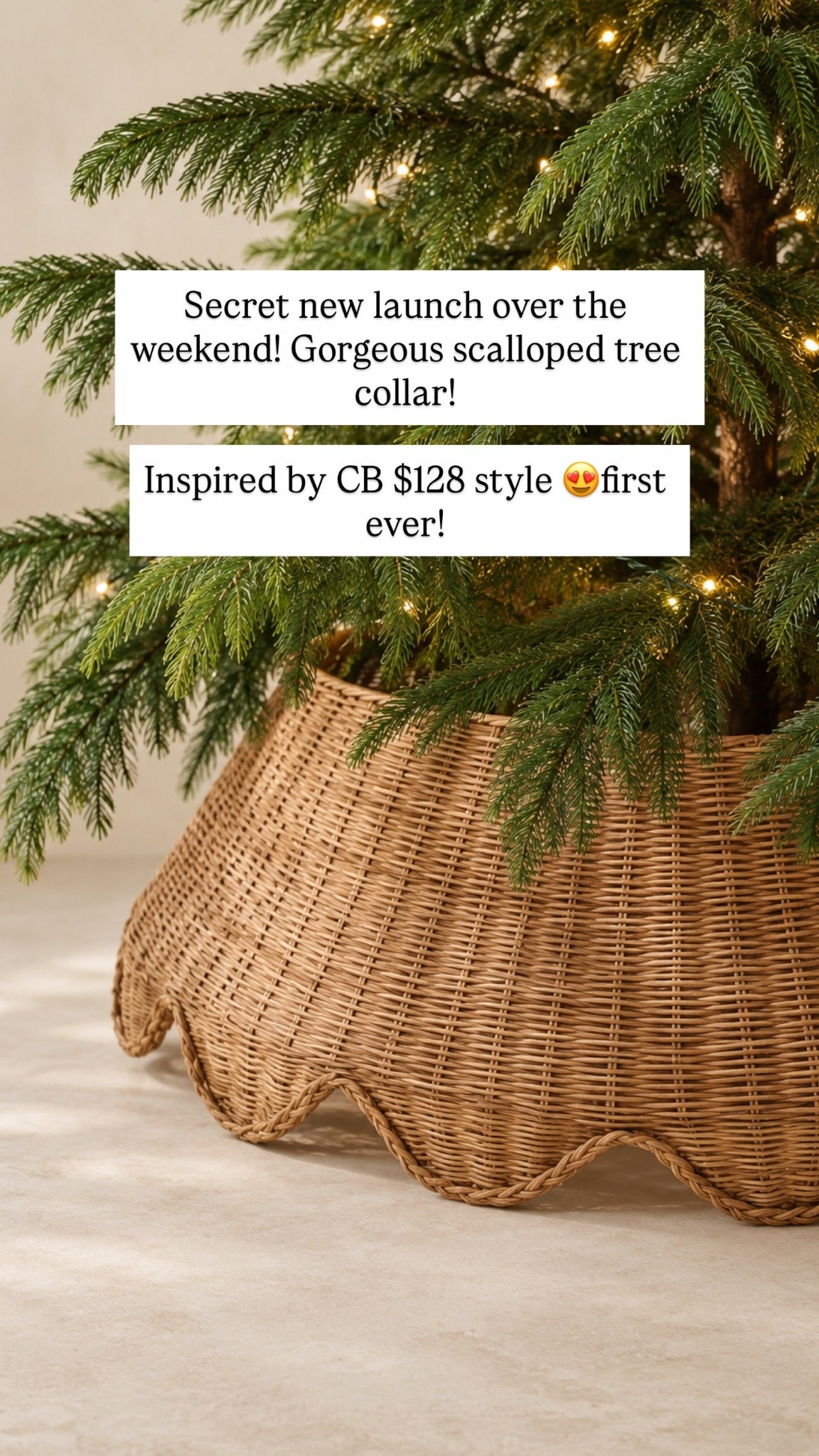 Secret new launch over the weekend! Gorgeous scalloped tree collar!

Inspired by CB $128 style 😍first ever!

#LTKHome #LTKSaleAlert #LTKSeasonal