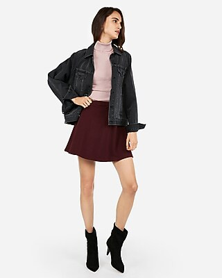 High Waisted A-line Mini Skirt | Express