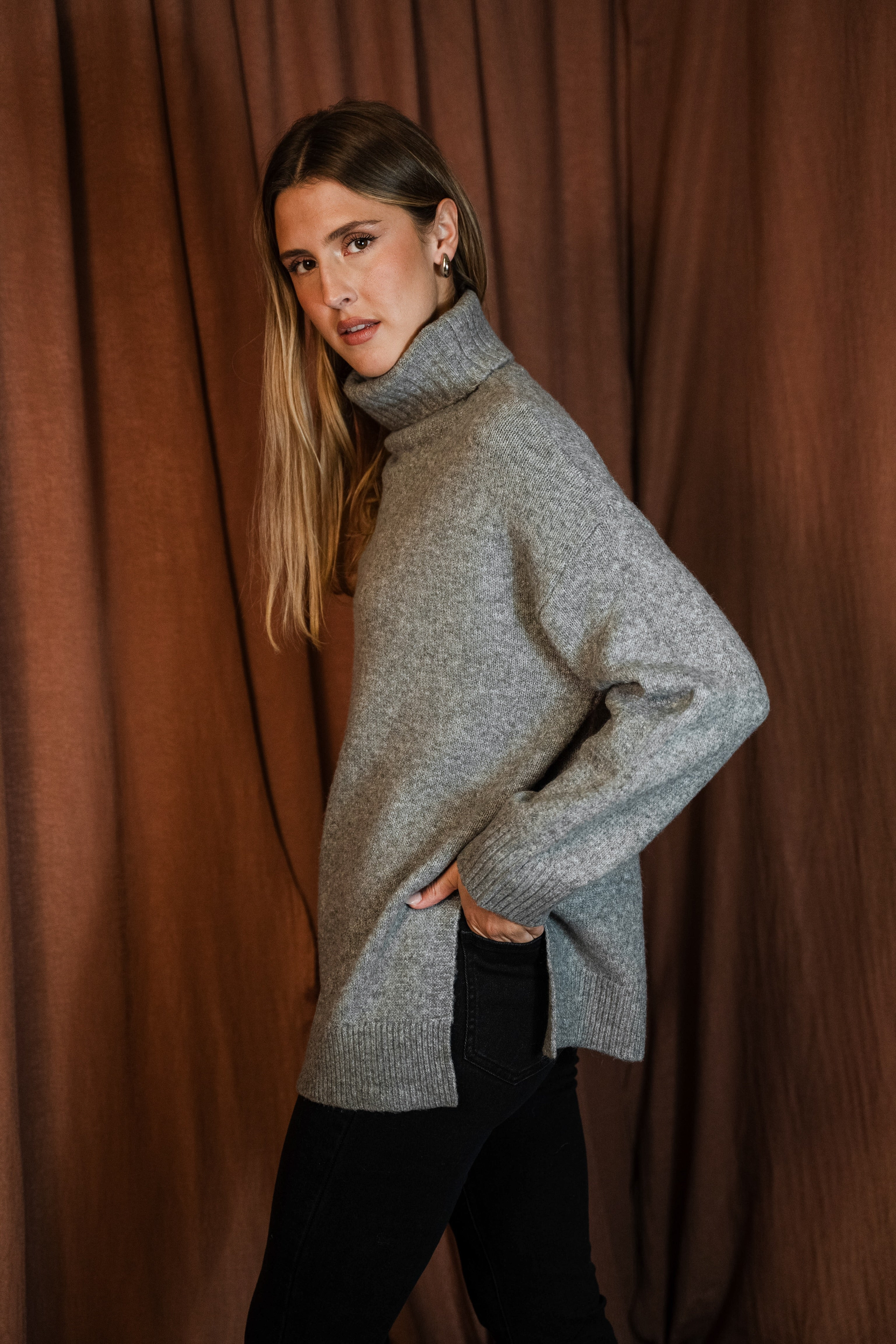 Pull RILES gris | BOZINE