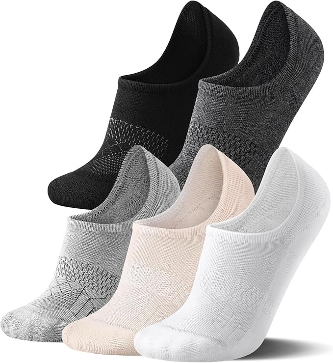 FITRELL No Show Socks Womens Cotton Cushioned Athletic Ankle Low Cut Invisible Non Slip Socks 5-8... | Amazon (US)