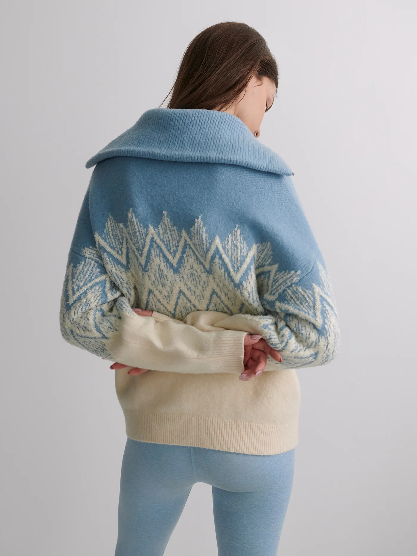 Hedda Fairisle Half Zip Knit | Varley UK | Varley UK