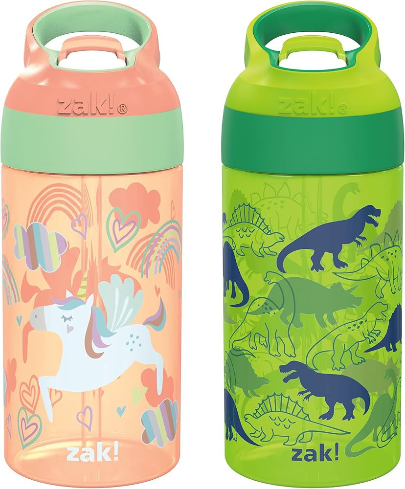 Zak Designs 16oz Riverside Kids Water Bottle with Spout Cover and Built-in Carrying Loop, Made of... | Amazon (US)