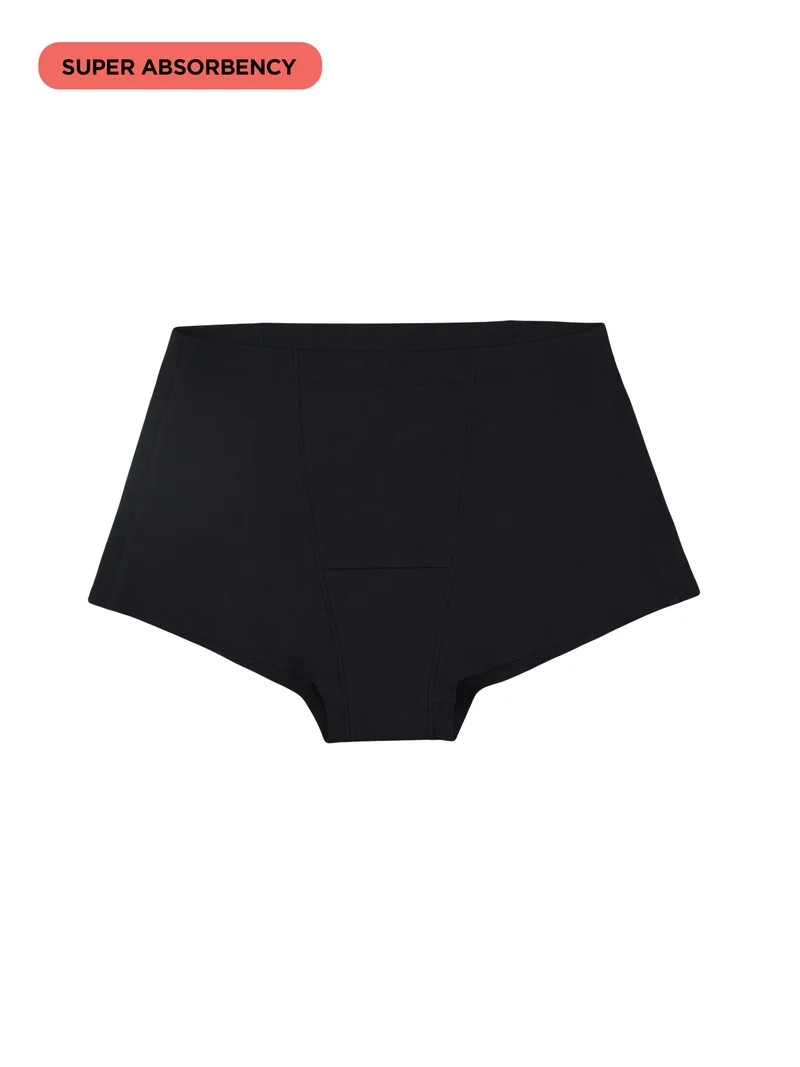 No Boundaries Overnight Short Super Absorbency Leakproof Period Underwear, XS - XXL | Walmart (US)
