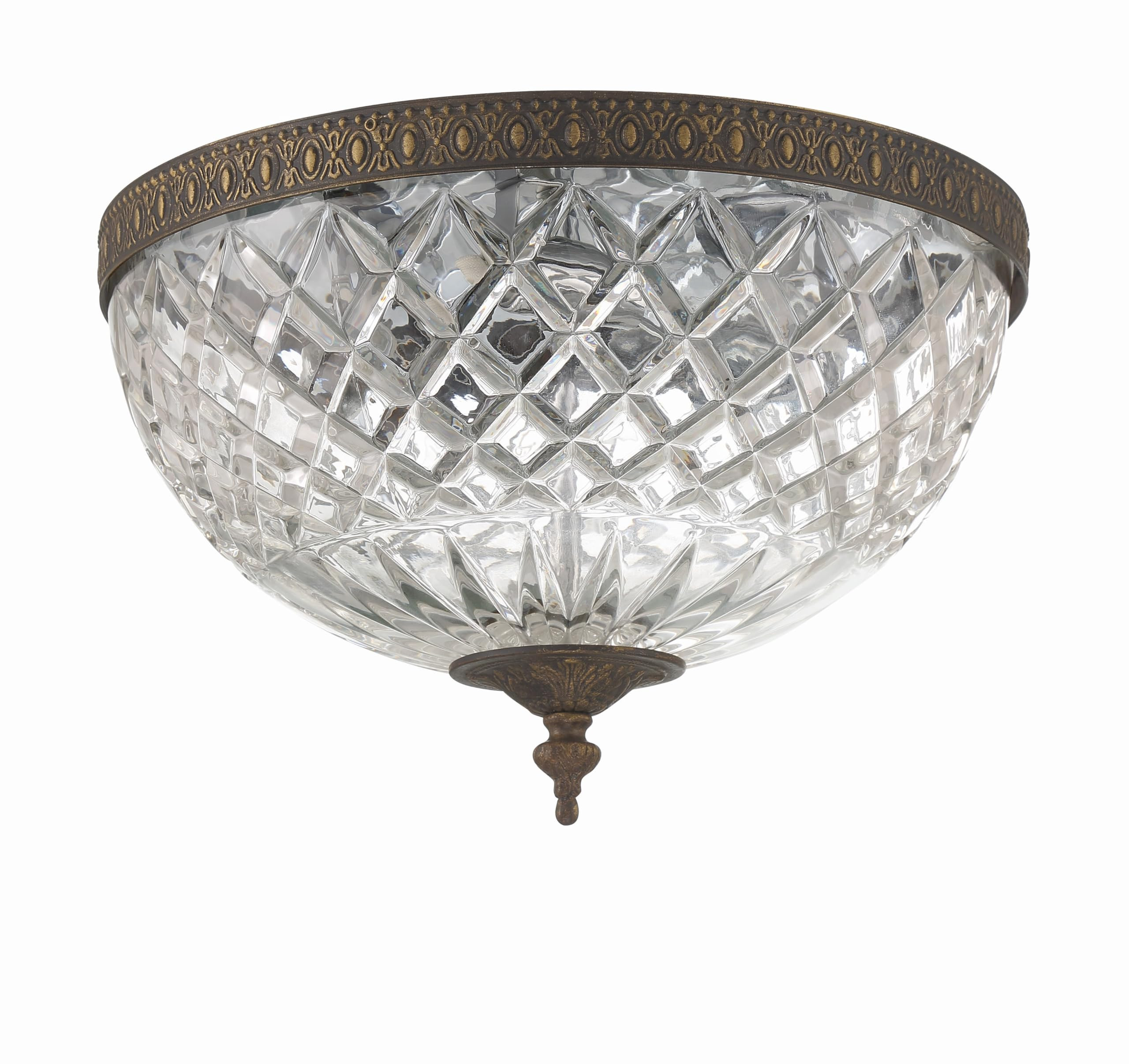 Crystorama 3 Light English Bronze Crystal Flush Mount | Amazon (US)