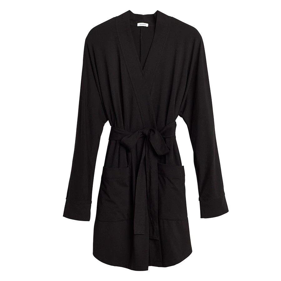 Organic Pima Robe - Black / Small - Medium | Cuyana