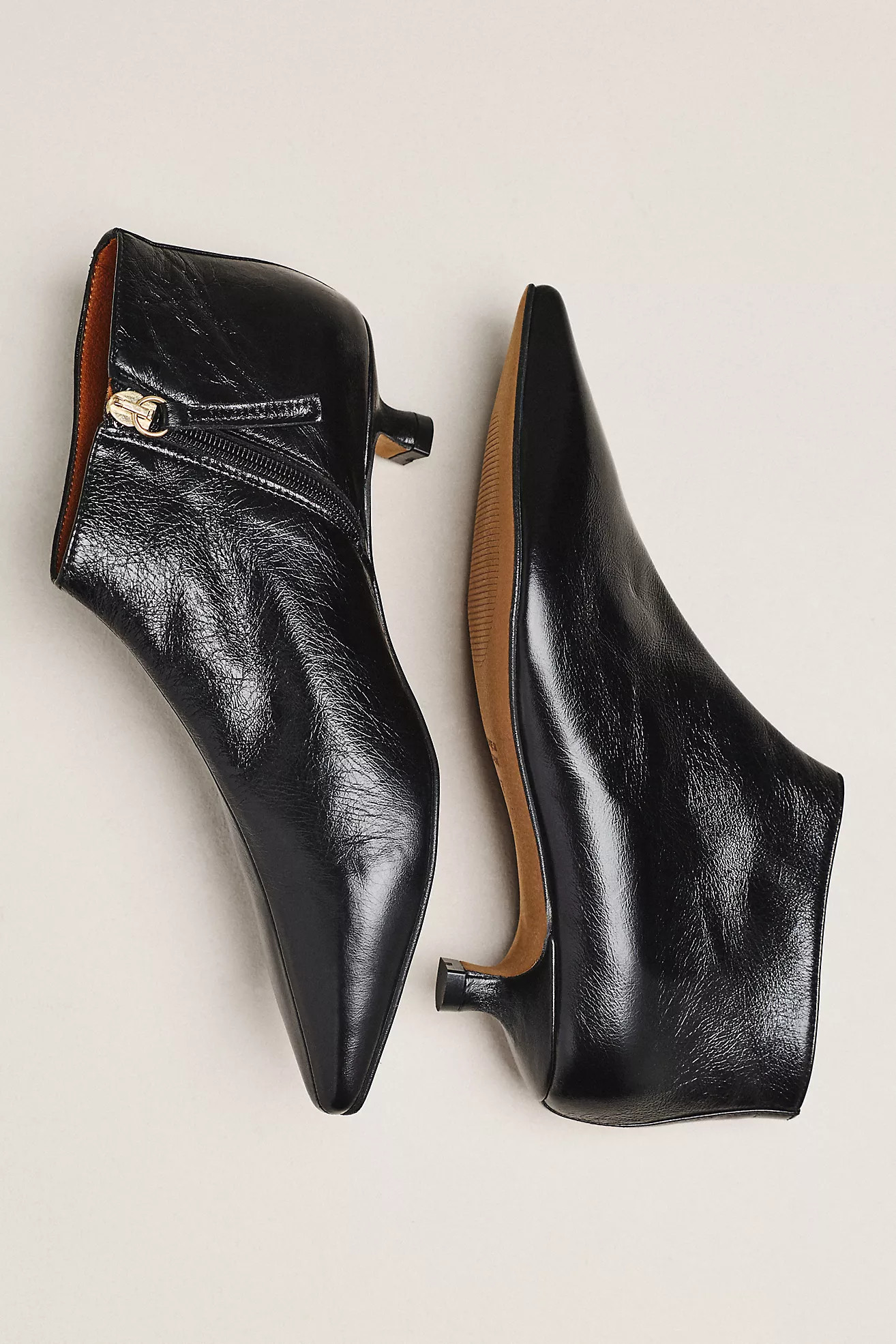 Maeve Pointed-Toe Leather Ankle Boots | Anthropologie (US)