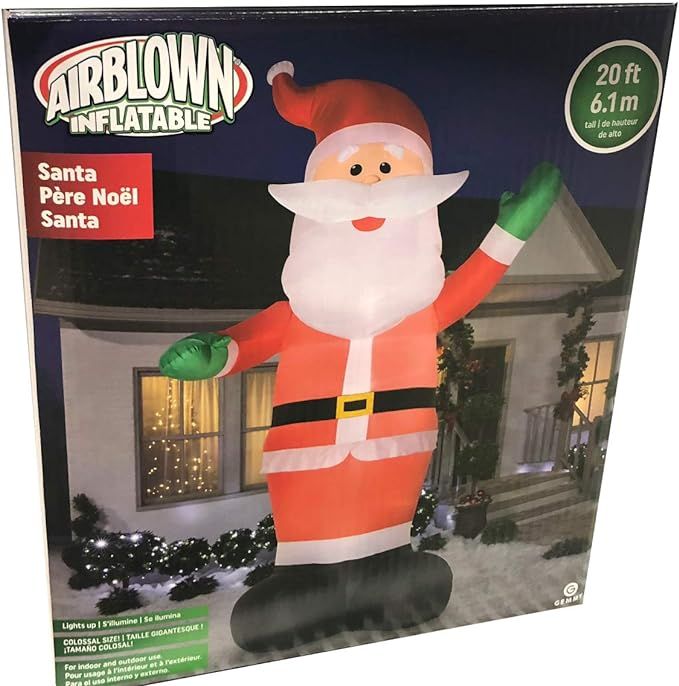 Gemmy 20 FT Colossal Airblown Inflatable Santa Clause Indoor/Outdoor Holiday Christmas Decoration | Amazon (US)