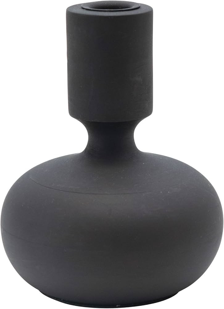 Bloomingville Modern Mango Wood Taper Candle Holder, Black | Amazon (US)