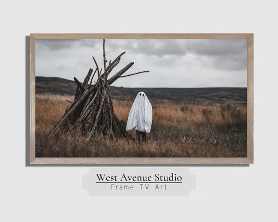 Halloween Tv Art Samsung Frame TV Art Ghost in Field - Etsy | Etsy (US)