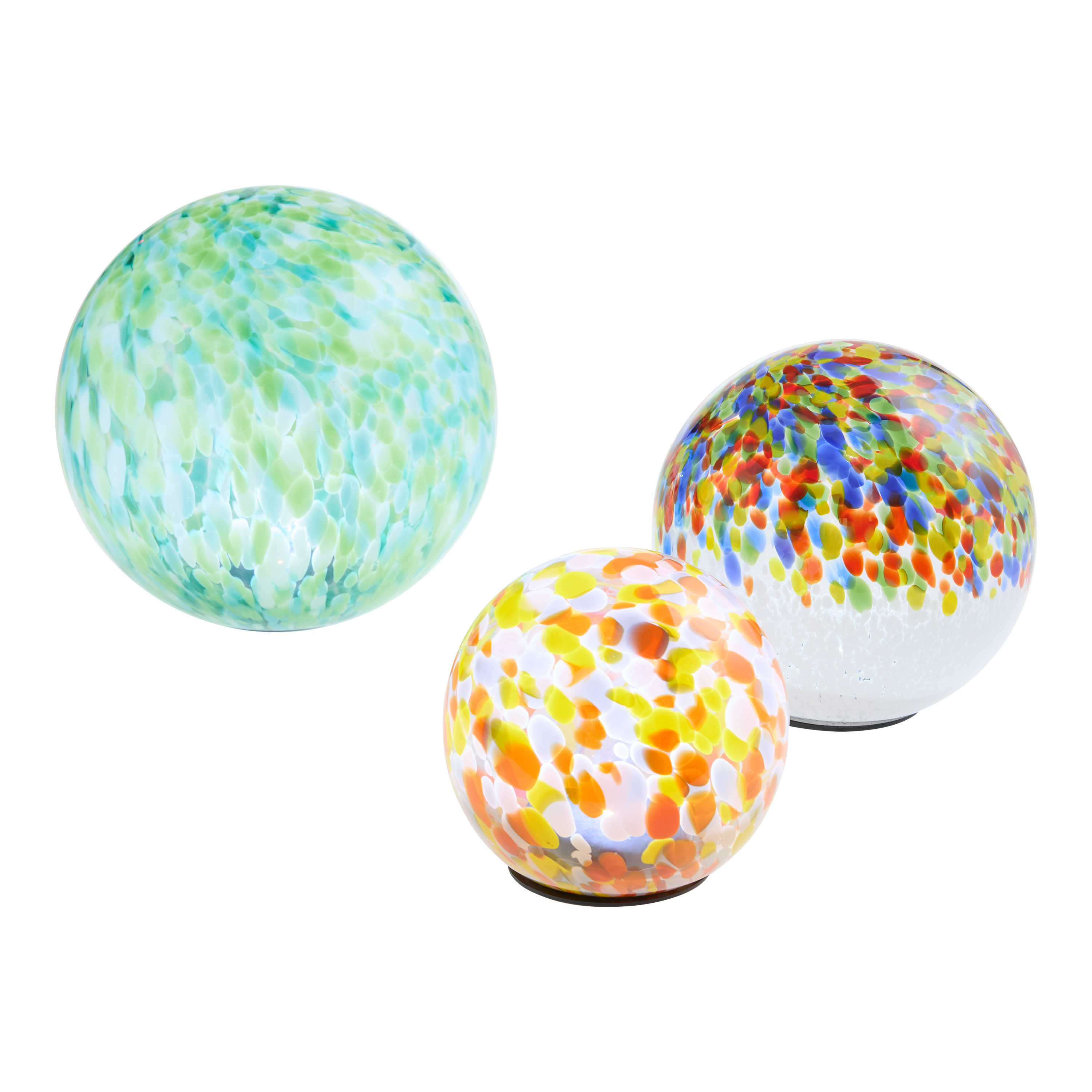 Confetti Blown Glass Orb Solar LED Lamp | World Market