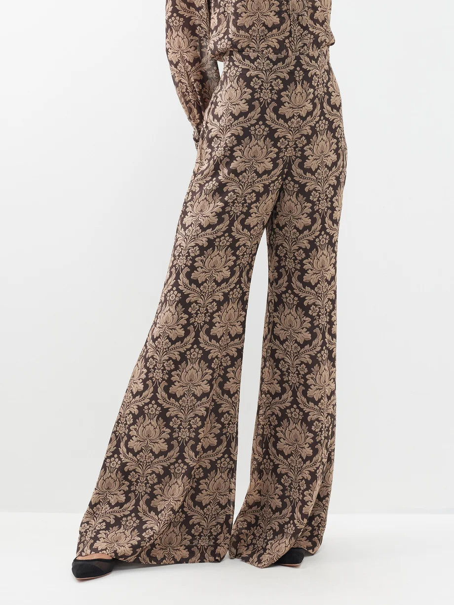 Paisley-jacquard flared-leg trousers | Zimmermann | Matches (US)