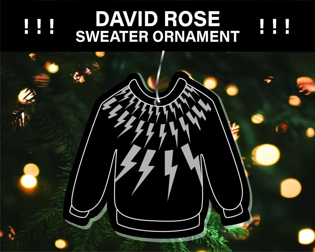 Many Bolts David Rose Sweater Ornament - Acrylic Schitts Creek Single Ornament | Etsy (US)