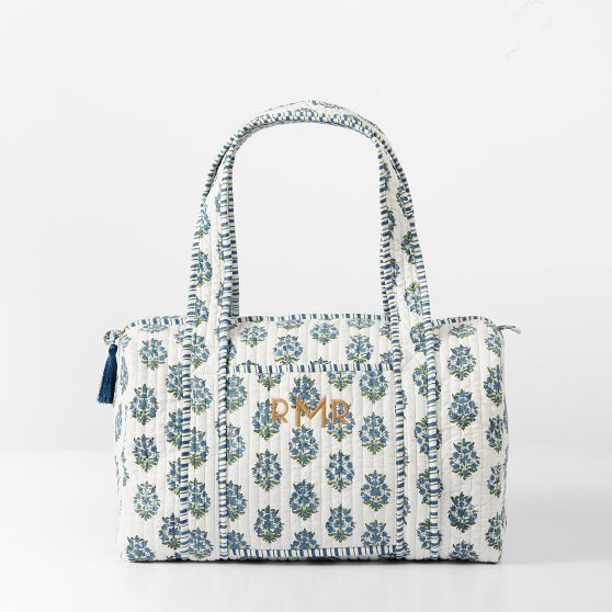 Block Print Quilted Weekender | Mark and Graham