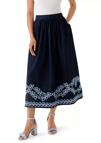 Women's Embroidered Midi Skirt | Belk
