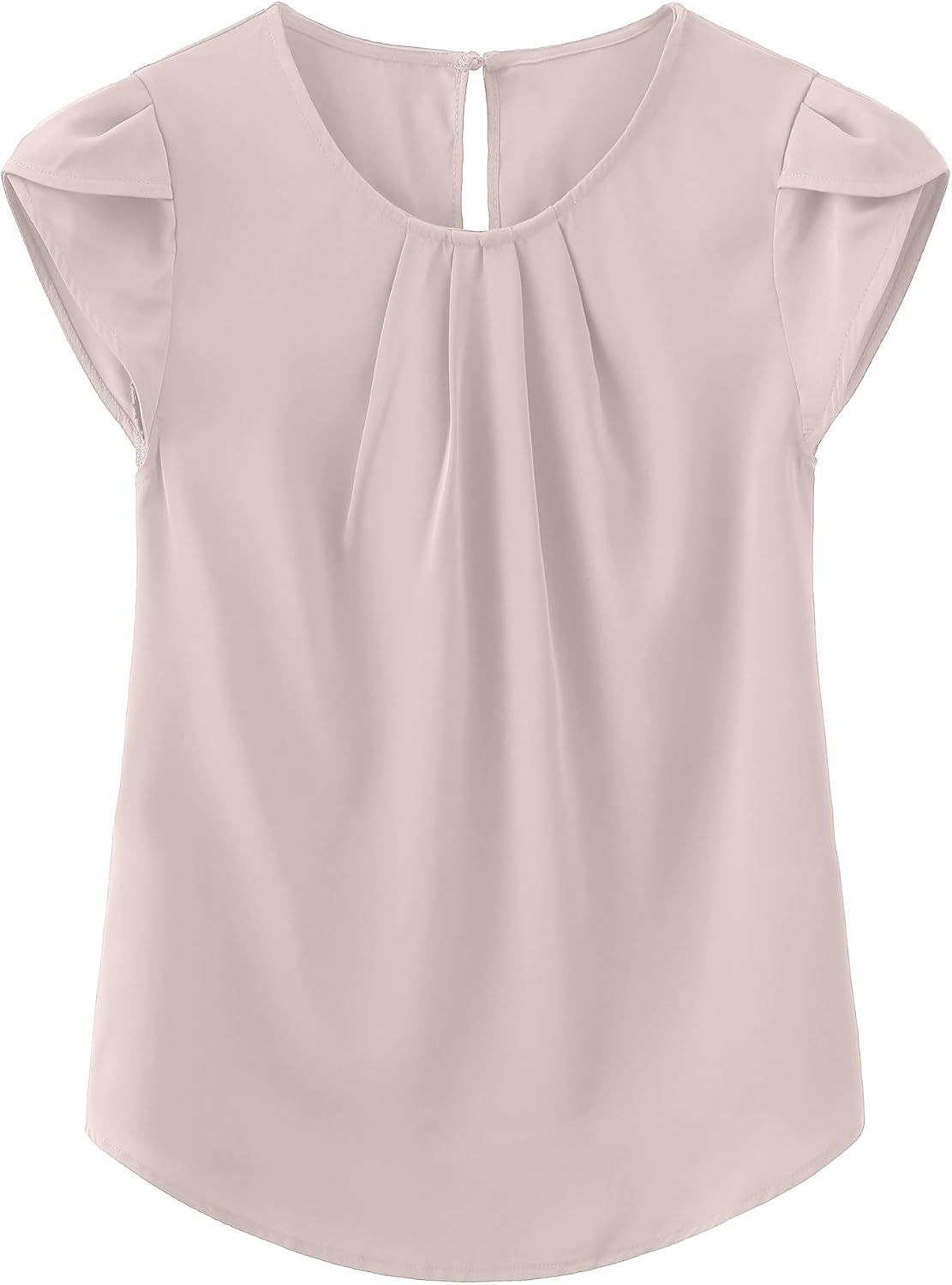 TASAMO Womens Tops Boho Pleated Shirts Dressy Casual Cap Sleeve Blouses | Amazon (US)