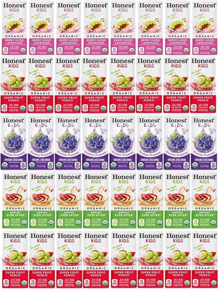 Honest kids Assorted Organic Juice Drink Variety Pack, 6 Fl Oz, (40 Count) | Amazon (US)