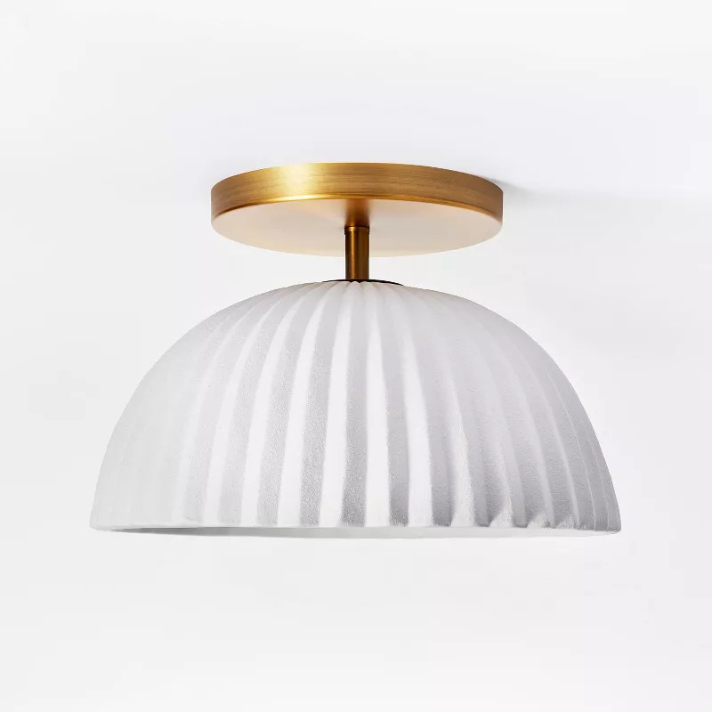 Scalloped Semi-Flush Mount Ceiling Light Brass - Threshold™ designed with Studio McGee | Target
