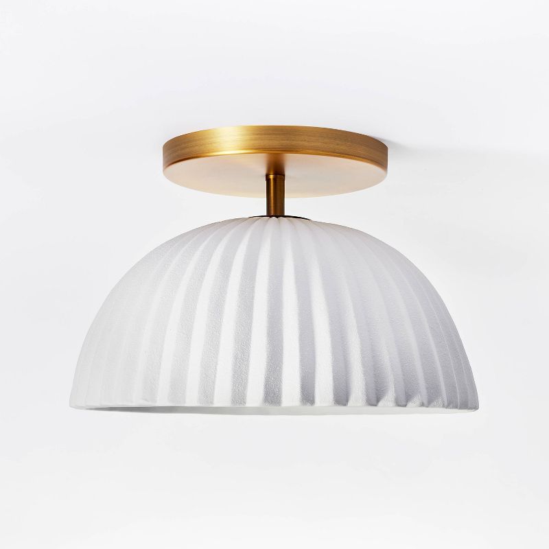 Scalloped Semi-Flush Mount Ceiling Light Brass - Threshold&#8482; designed with Studio McGee | Target