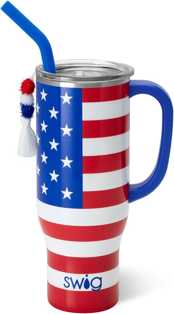 Swig Life 30oz Mega Mug, 30 oz Tumbler with Handle and Straw, Cup Holder Friendly, Dishwasher Saf... | Amazon (US)