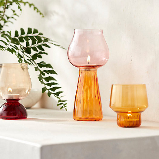 Color Pop Footed Votive Holders, Set of 3 | Terrain