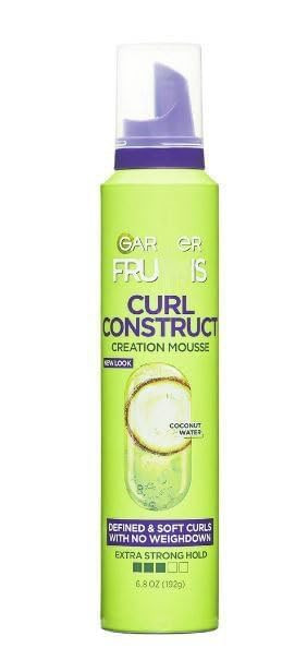 Gar~nier Fructis Curl Construct Creation Mousse, Coconut Water Formula, Defined Curls, Extra Stro... | Amazon (US)