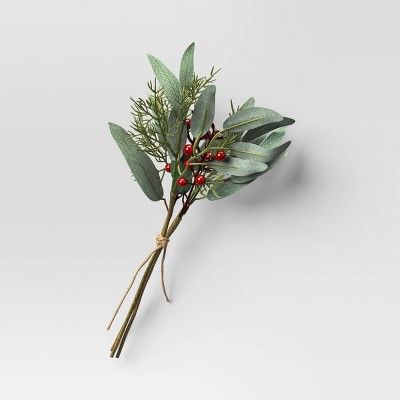 Mini Eucalyptus with Red Berry Stem Bundle - Threshold™ | Target